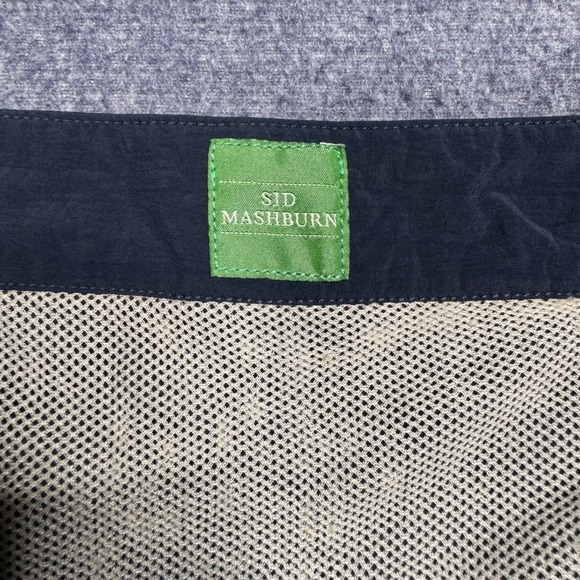 Sid Mashburn Mens Shorts Swim Trunks Navy Blue Lined Size 36‎ Measure 35 Button - Picture 4 of 7